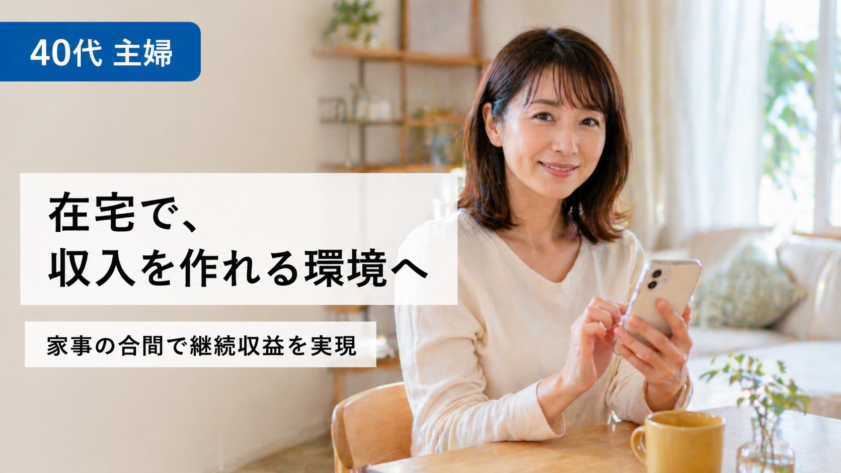40代 主婦｜在宅で、収入を作れる環境へ